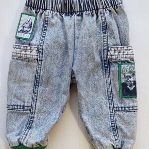 Vintage Levi's Jeans Cargo Denim Nautical Sailor USA Made Infant Baby 12 Months